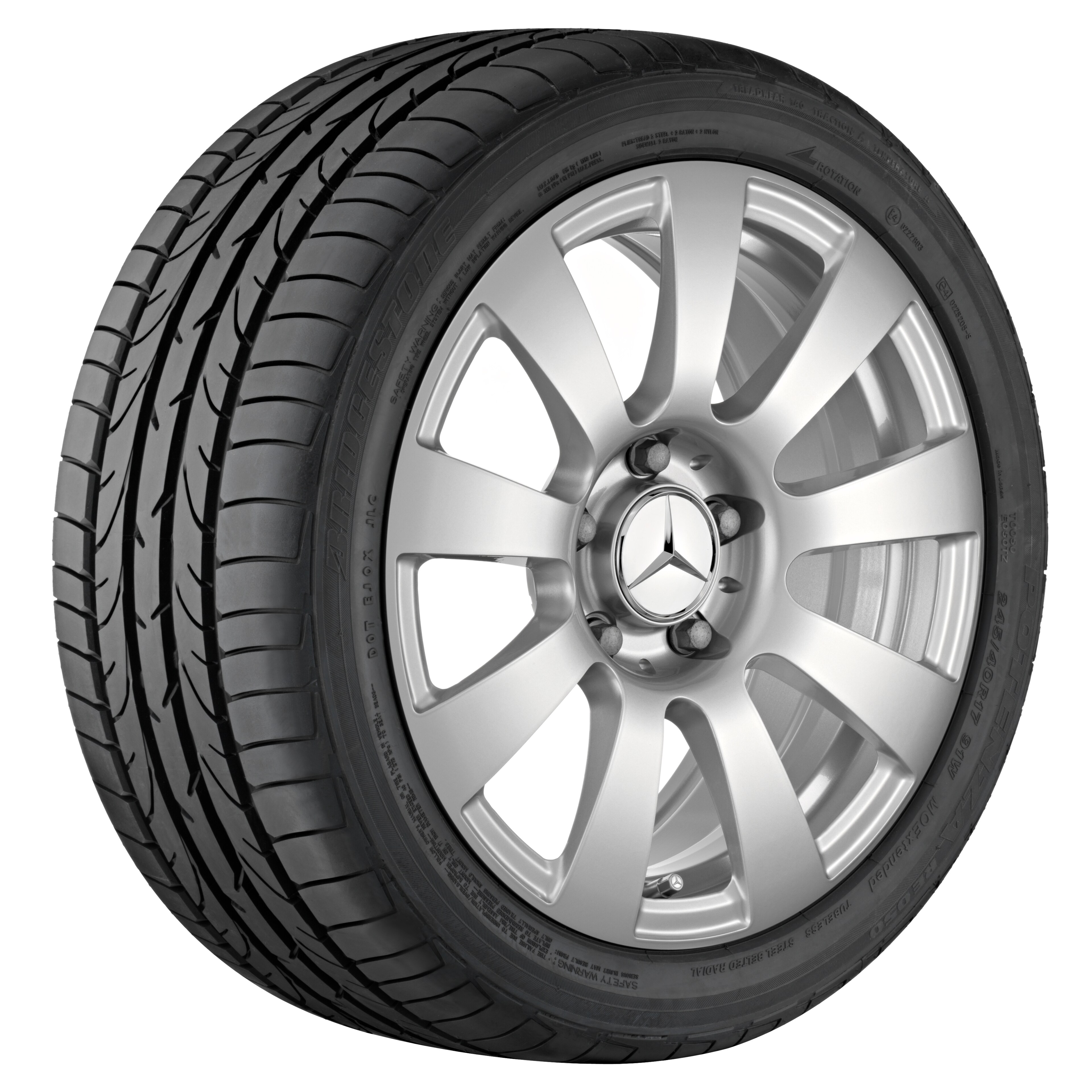 9-spoke wheel, 40.6 cm (16-inch) - 7 J x 16 ET 38, titanium silver